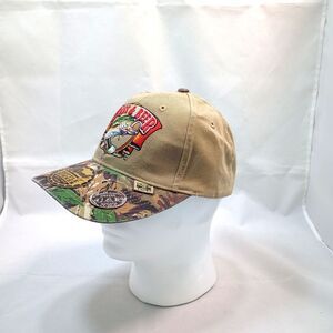 Bass & Beer Camo Snapback Hat Fishing Cap w/Bottle Opener Brim 6 Panel